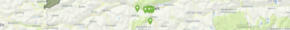 Kartenansicht für Apotheken-Notdienste in der Nähe von Neustift im Stubaital (Innsbruck  (Land), Tirol)